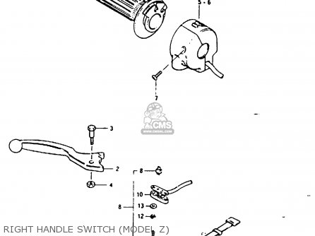 RIGHT HANDLE SWITCH (MODEL Z) - GSX1100 1982 (Z) GENERAL EXPORT UNITED KINGDOM (E01 E02)