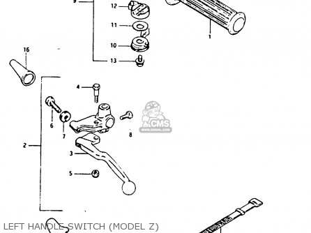 LEFT HANDLE SWITCH (MODEL Z) - GSX1100 1982 (Z) GENERAL EXPORT UNITED KINGDOM (E01 E02)