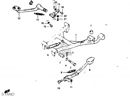 STAND - GSX1100 1983 (D) GENERAL EXPORT UNITED KINGDOM (E01 E02)