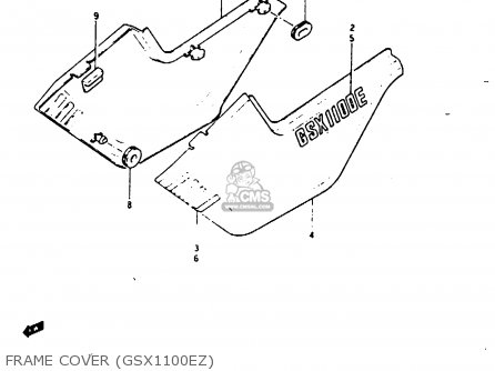FRAME COVER (GSX1100EZ) - GSX1100 1983 (D) GENERAL EXPORT UNITED KINGDOM (E01 E02)