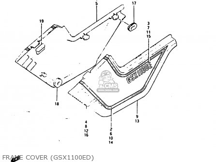 FRAME COVER (GSX1100ED) - GSX1100 1983 (D) GENERAL EXPORT UNITED KINGDOM (E01 E02)