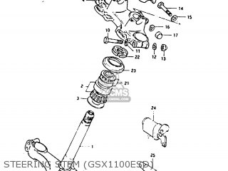 STEERING STEM (GSX1100ESD) - GSX1100 1983 (D) GENERAL EXPORT UNITED KINGDOM (E01 E02)