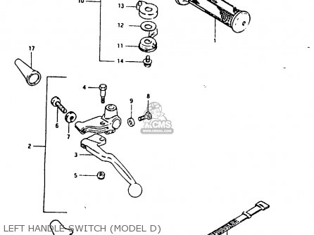 LEFT HANDLE SWITCH (MODEL D) - GSX1100 1983 (D) GENERAL EXPORT UNITED KINGDOM (E01 E02)