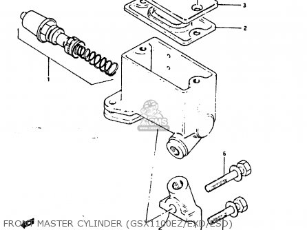 FRONT MASTER CYLINDER (GSX1100EZ/EXD/ESD) - GSX1100 1983 (D) GENERAL EXPORT UNITED KINGDOM (E01 E02)