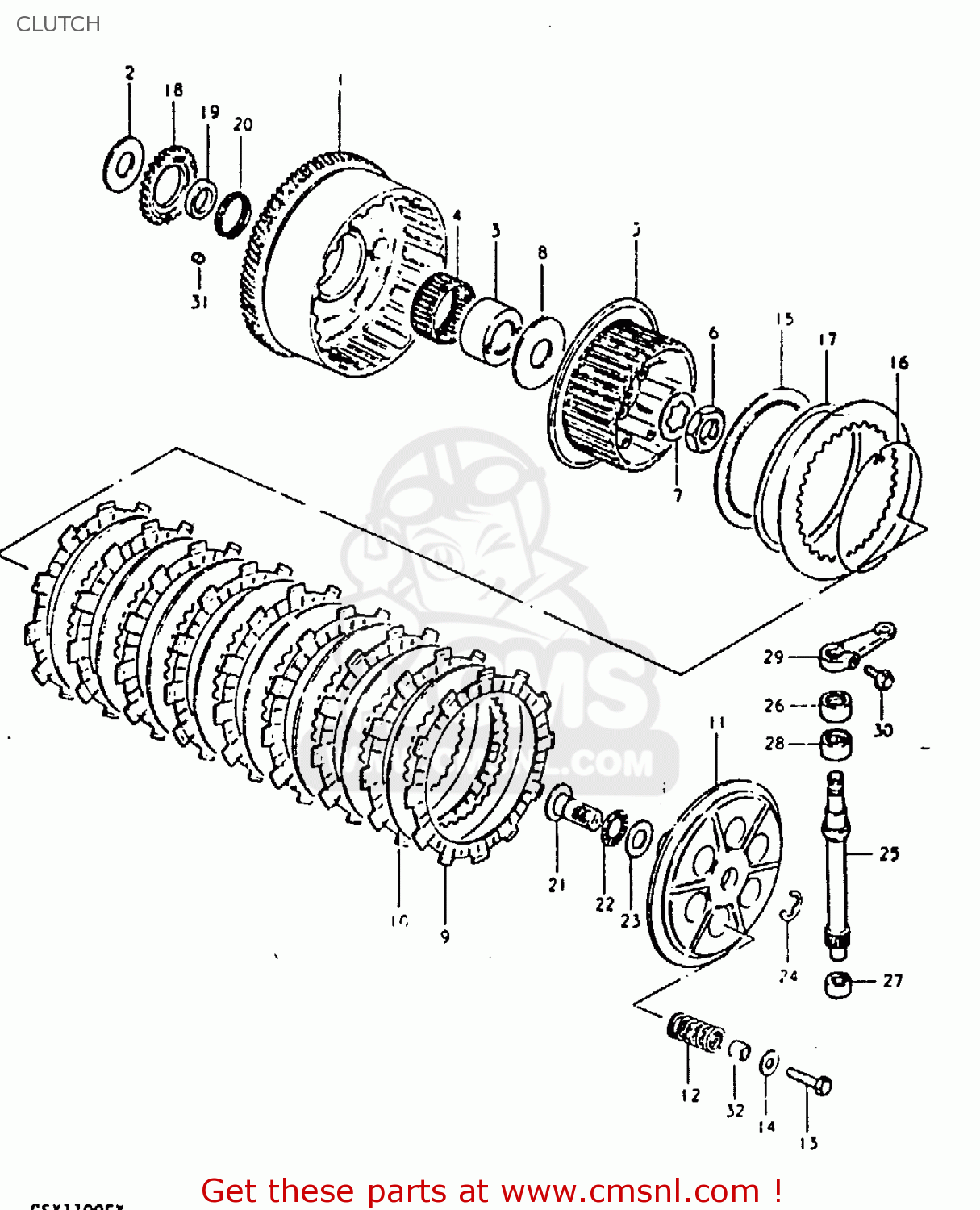 CLUTCH GSX1100E 1980 (T) GENERAL EXPORT (E01)