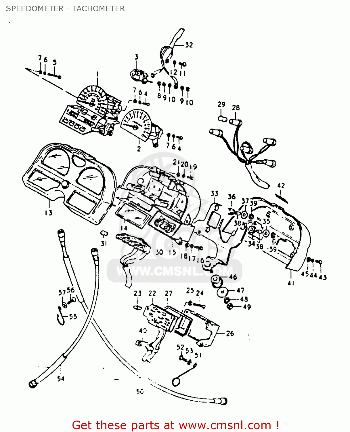 SPEEDOMETER - TACHOMETER GSX1100E 1980 (T) GENERAL EXPORT (E01)