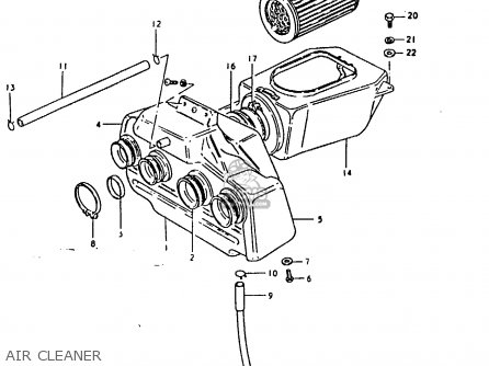 AIR CLEANER - GSX1100E 1980 (T) GENERAL EXPORT (E01)