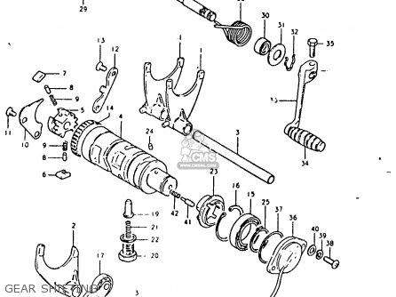 GEAR SHIFTING - GSX1100E 1980 (T) GENERAL EXPORT (E01)