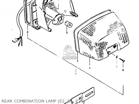 REAR COMBINATION LAMP (E2, E4, E21) - GSX1100E 1980 (T) GENERAL EXPORT (E01)