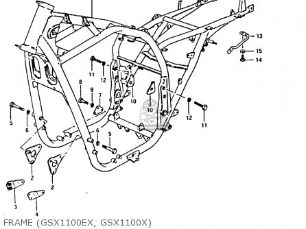 FRAME (GSX1100EX, GSX1100X) - GSX1100E 1980 (T) GENERAL EXPORT (E01)