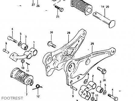 FOOTREST - GSX1100E 1980 (T) GENERAL EXPORT (E01)