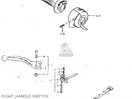 RIGHT HANDLE SWITCH - GSX1100E 1980 (T) GENERAL EXPORT (E01)