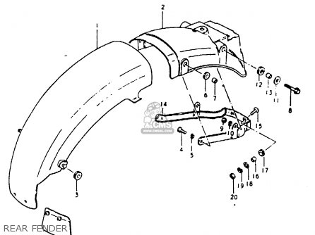 REAR FENDER - GSX1100E 1980 (T) GENERAL EXPORT (E01)