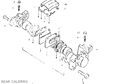 REAR CALIPERS - GSX1100E 1980 (T) GENERAL EXPORT (E01)