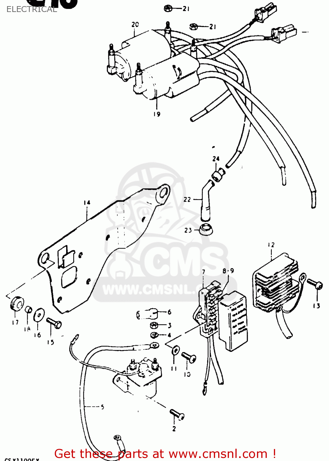 ELECTRICAL GSX1100E 1981 (X) GENERAL EXPORT (E01)