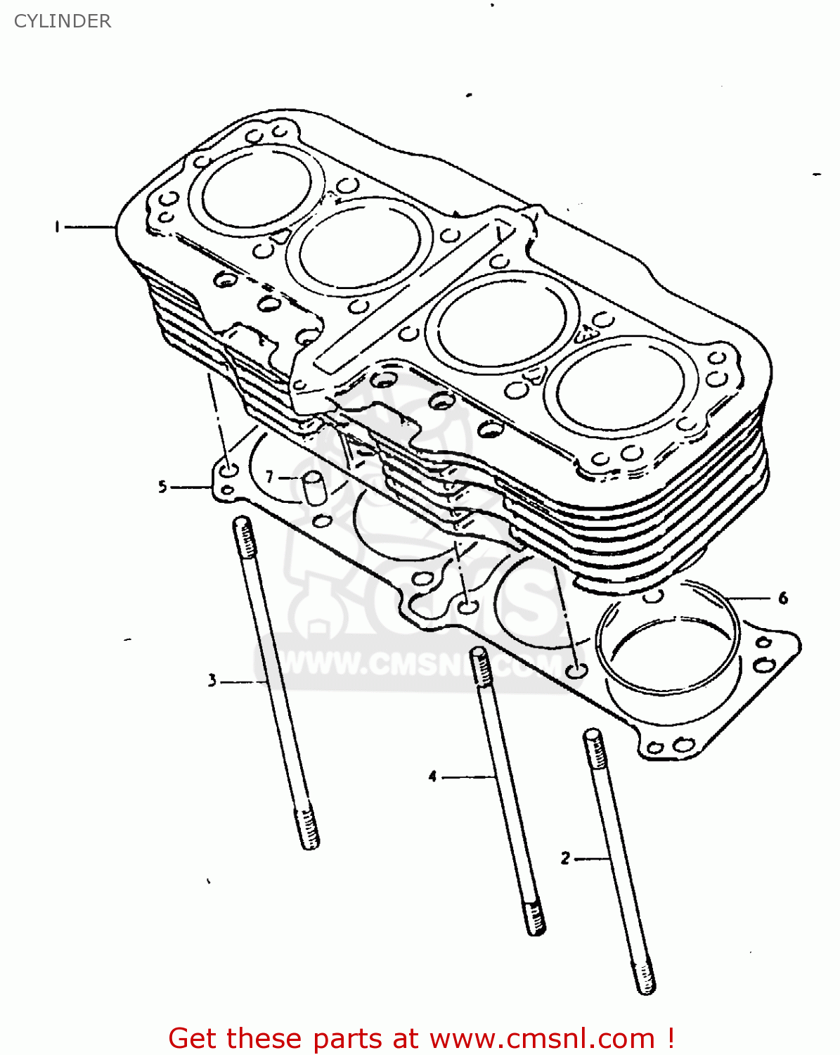 CYLINDER GSX1100E 1981 (X) GENERAL EXPORT (E01)