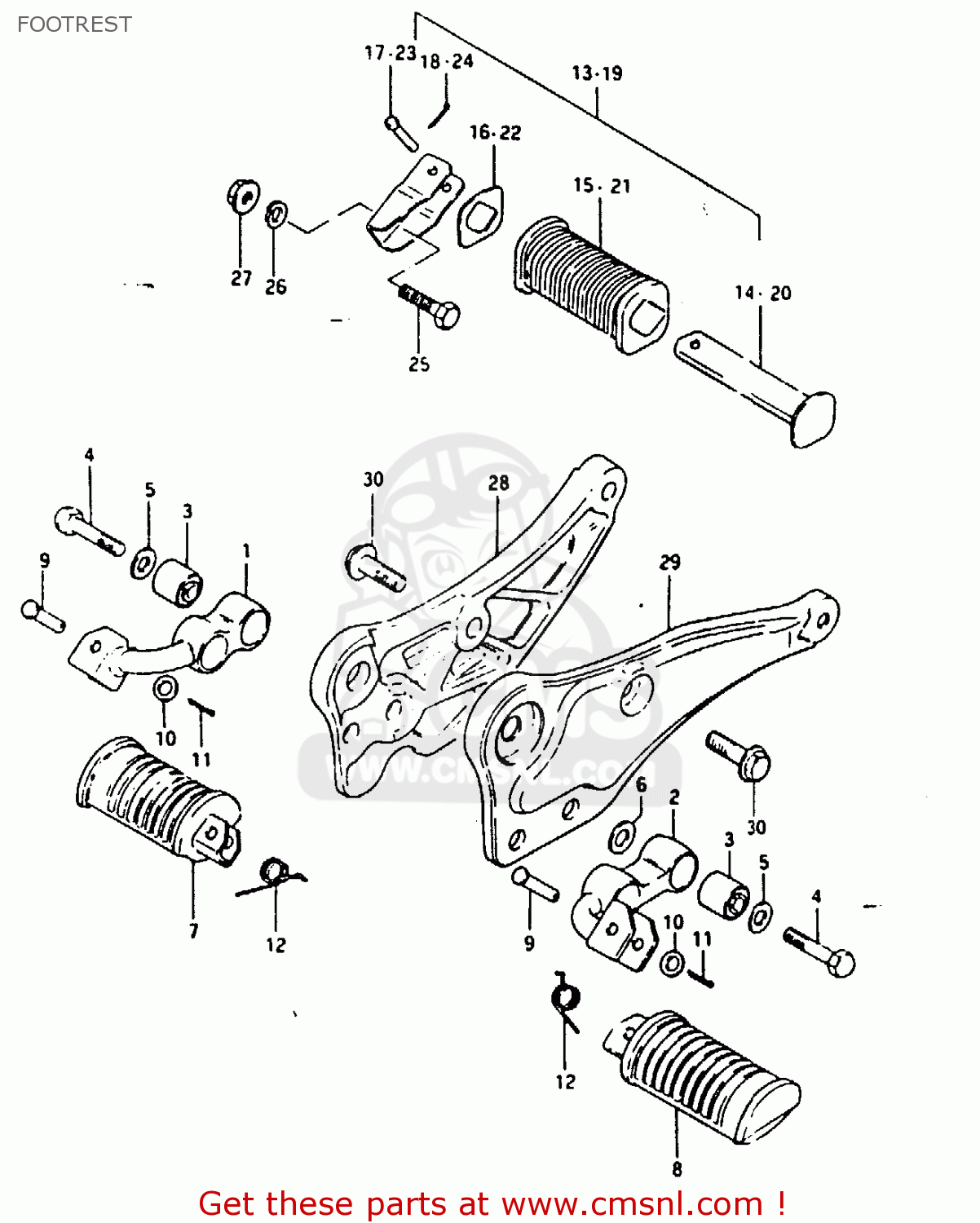 FOOTREST GSX1100E 1981 (X) GENERAL EXPORT (E01)