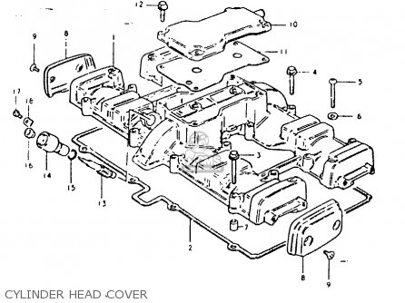 CYLINDER HEAD COVER - GSX1100E 1981 (X) GENERAL EXPORT (E01)