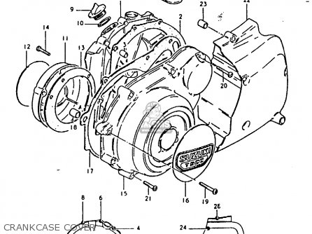 CRANKCASE COVER - GSX1100E 1981 (X) GENERAL EXPORT (E01)