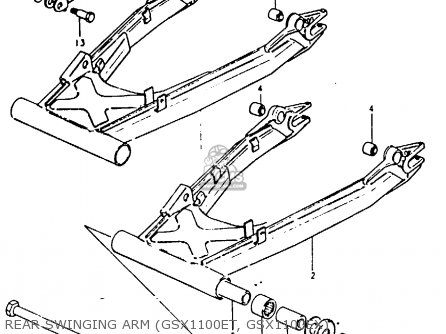 REAR SWINGING ARM (GSX1100ET, GSX1100EX) - GSX1100E 1981 (X) GENERAL EXPORT (E01)
