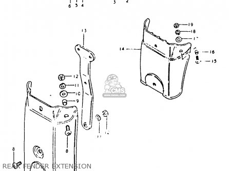 REAR FENDER EXTENSION - GSX1100E 1981 (X) GENERAL EXPORT (E01)