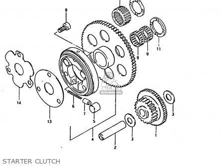 STARTER CLUTCH - GSX1100E 1982 (Z) GENERAL EXPORT UNITED KINGDOM (E01 E02)