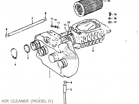 AIR CLEANER (MODEL D) - GSX1100E 1982 (Z) GENERAL EXPORT UNITED KINGDOM (E01 E02)