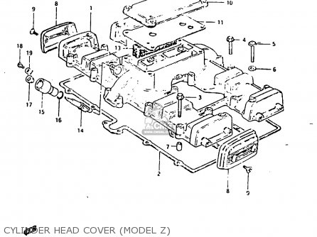 CYLINDER HEAD COVER (MODEL Z) - GSX1100E 1982 (Z) GENERAL EXPORT UNITED KINGDOM (E01 E02)