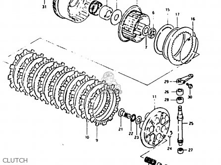 CLUTCH - GSX1100E 1982 (Z) GENERAL EXPORT UNITED KINGDOM (E01 E02)