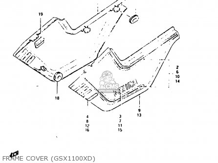 FRAME COVER (GSX1100XD) - GSX1100E 1982 (Z) GENERAL EXPORT UNITED KINGDOM (E01 E02)