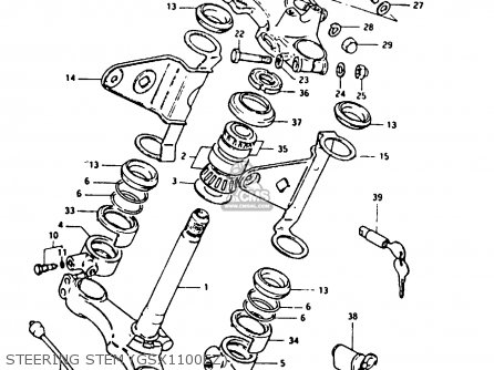 STEERING STEM (GSX1100EZ) - GSX1100E 1982 (Z) GENERAL EXPORT UNITED KINGDOM (E01 E02)