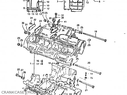 CRANKCASE (MODEL D) - GSX1100E 1982 (Z) GENERAL EXPORT UNITED KINGDOM (E01 E02)