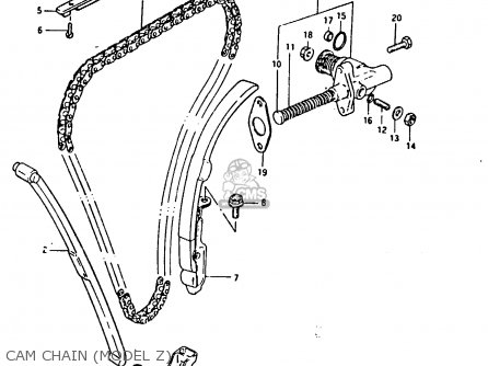 CAM CHAIN (MODEL Z) - GSX1100E 1983 (D) GENERAL EXPORT UNITED KINGDOM (E01 E02)