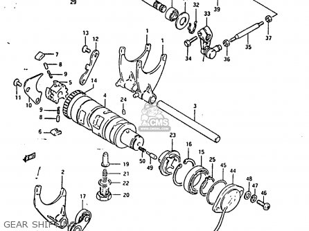 GEAR SHIFTING - GSX1100E 1983 (D) GENERAL EXPORT UNITED KINGDOM (E01 E02)