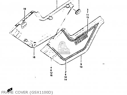 FRAME COVER (GSX1100D) - GSX1100E 1983 (D) GENERAL EXPORT UNITED KINGDOM (E01 E02)