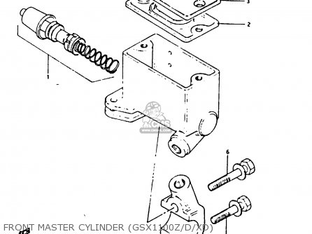FRONT MASTER CYLINDER (GSX1100Z/D/XD) - GSX1100E 1983 (D) GENERAL EXPORT UNITED KINGDOM (E01 E02)