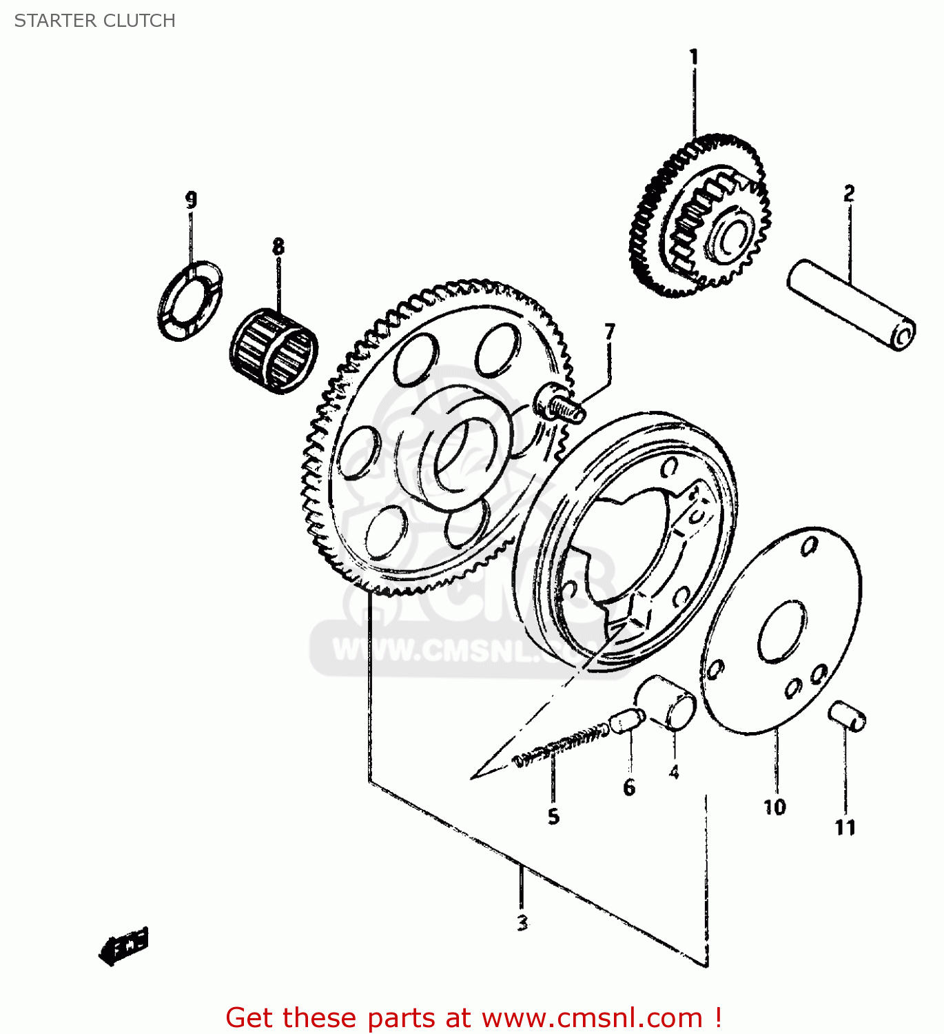 STARTER CLUTCH GSX1100E 1984 (E) (E01 E04 E06 E21 E24)
