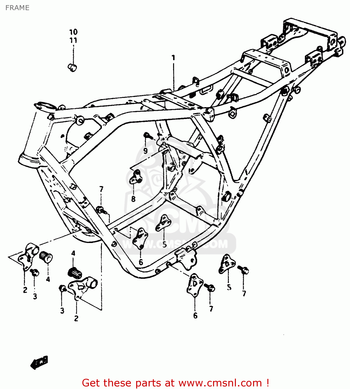 FRAME GSX1100E 1985 (F) (E01 E02 E04 E21 E22 E24)