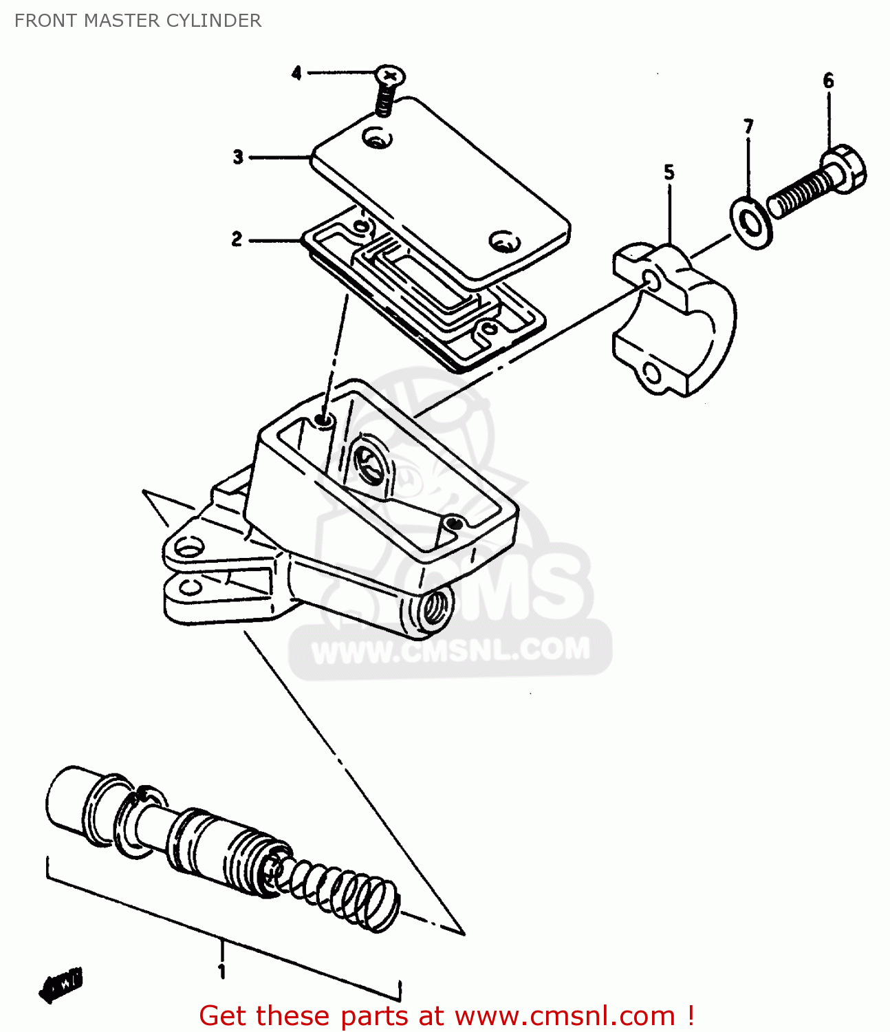 FRONT MASTER CYLINDER GSX1100E 1985 (F) (E01 E02 E04 E21 E22 E24)
