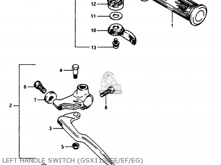 LEFT HANDLE SWITCH (GSX1100EE/EF/EG) - GSX1100E 1985 (F) (E01 E02 E04 E21 E22 E24)