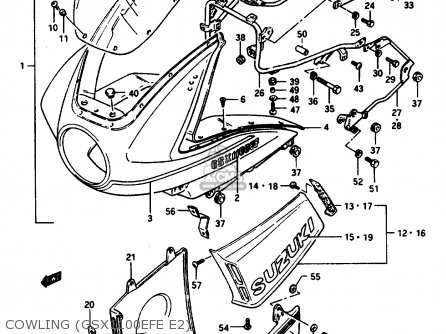 COWLING (GSX1100EFE E2) - GSX1100E 1985 (F) (E01 E02 E04 E21 E22 E24)