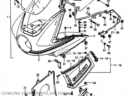 COWLING (GSX1100EFG,GS1150EFG) - GSX1100E 1985 (F) (E01 E02 E04 E21 E22 E24)