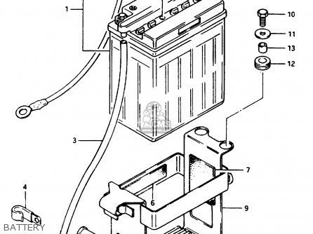 BATTERY - GSX1100E 1986 (G) UNITED KINGDOM GERMANY (E02 E22)