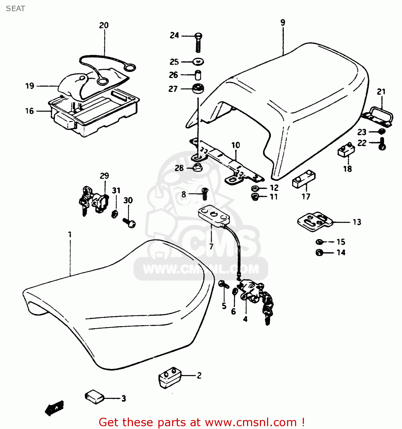 SEAT GSX1100EF 1984 (E) (01 02 04 06 15 16 17 18 21 22 24 25 26 34 39