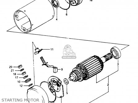 STARTING MOTOR - GSX1100EF 1984 (E) (01 02 04 06 15 16 17 18 21 22 24 25 26 34 39