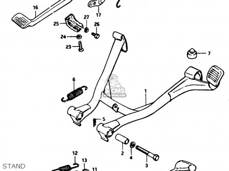 STAND - GSX1100EF 1984 (E) (01 02 04 06 15 16 17 18 21 22 24 25 26 34 39