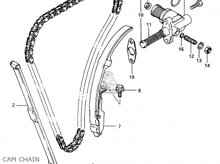 CAM CHAIN - GSX1100EF 1985 (F) (E01 E02 E04 E15 E16 17 18 21 22 24 25 34 39)