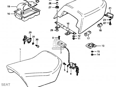 SEAT - GSX1100EF 1985 (F) (E01 E02 E04 E15 E16 17 18 21 22 24 25 34 39)