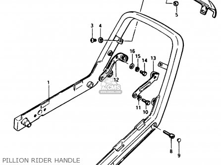 PILLION RIDER HANDLE - GSX1100EF 1986 (G) (E01 E02 E04 E15 E16 17 18 21 22 24 25 34 39)