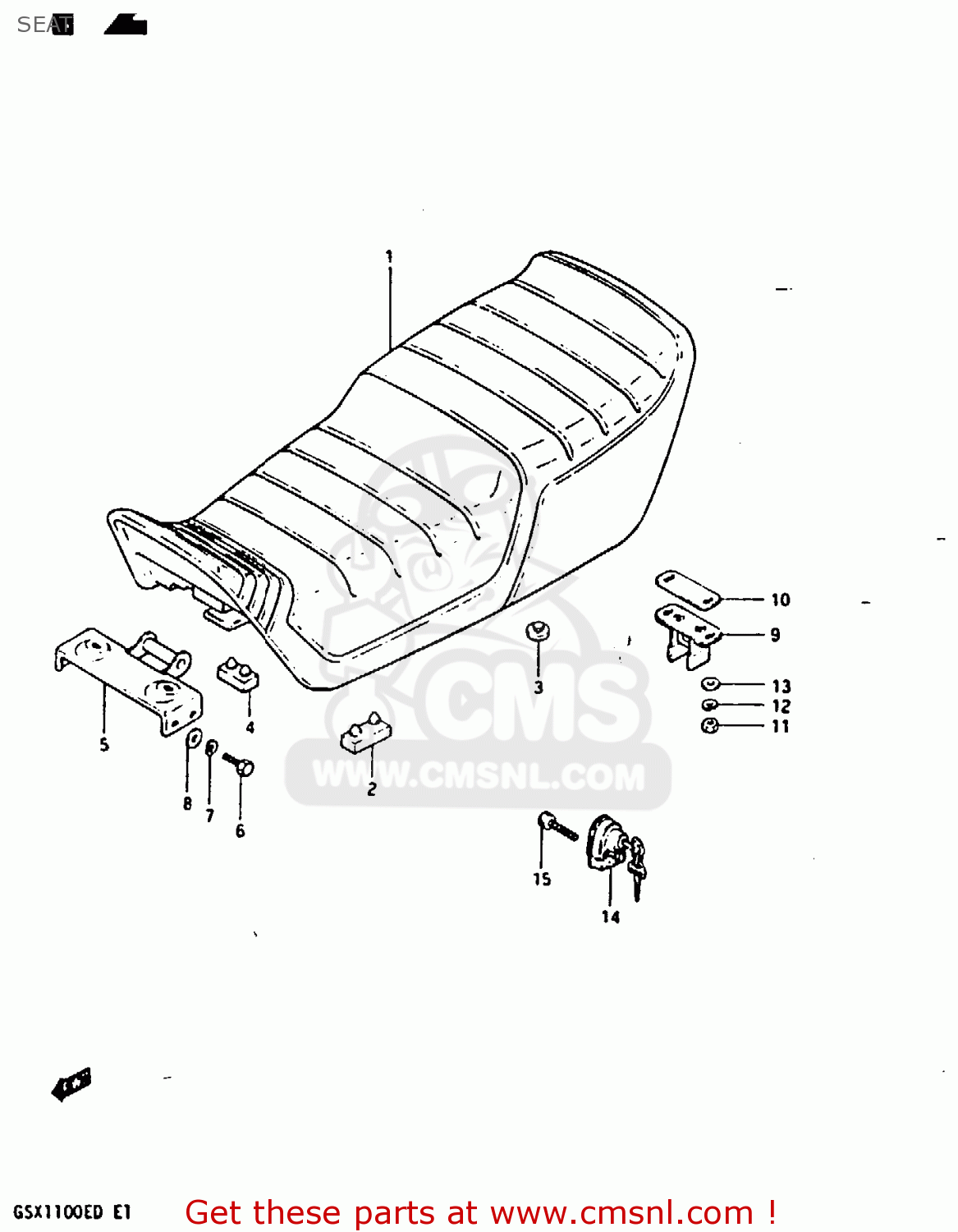 SEAT GSX1100ES 1983 (D) UNITED KINGDOM GERMANY (E02 E22)